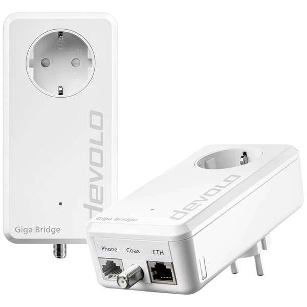 Devolo Giga Bridge Coax Nätverksadapter 8860 EU IP-brygga, glasfiber