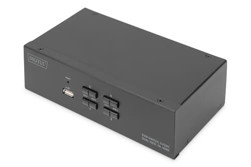 DIGITUS - KVM / audio / USB switch - 4 ports Sort