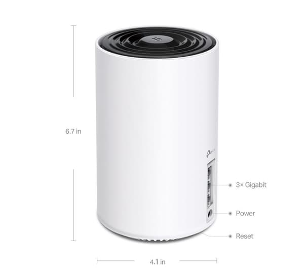 TP-LINK AXE5400 Whole Home Mesh Wi-Fi 6E System Tri-Band 574 Mbps at 2.4GHz + 2402 Mbps at 5GHz Hvit