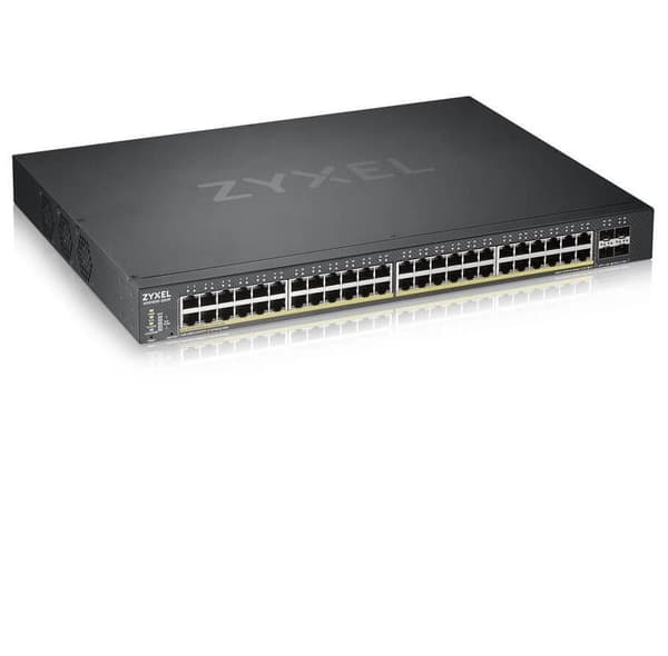 SWITCH ZYXEL, porturi Gigabit x 48, SFP x 4, managed, rackabil, "XGS1930-52-EU0101F" (timbru verde 2 lei) Sort