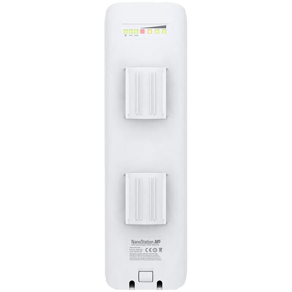 UBIQUITI airMAX NanoStation M2; 2.4 GHz frequency band; Plug-and-play integration with airMAX antennas. Hvid