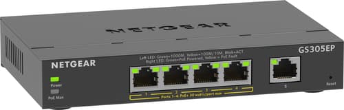 5-PORT 1G POE+ SWITCH 62WATT Sort