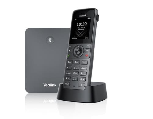 Yealink W73P, IP DECT báze+ručka, PoE, 1,8" barevný displej, až 10 ruček, 10x SIP Harmaa