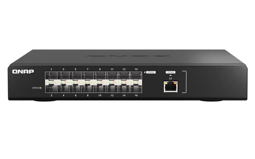 QNAP QSW-M5216-1T - switch - 17 ports - managed - rack-mountable Svart