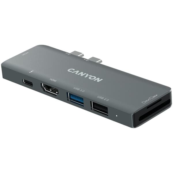 CANYON hub DS-5 7in1 Thunderbolt 3 Space Grey