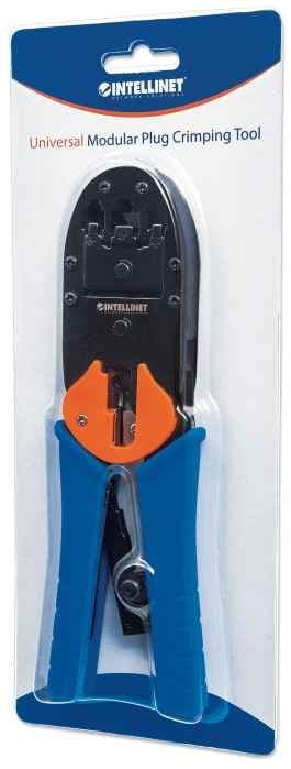Intellinet Universal Modular Plug Crimping Tool, Til RJ45, RJ12 og RJ11 modulære stik