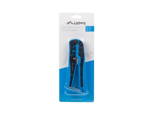 Lanberg NT-0202 kabelpresser Krympeværktøj Sort, Blå