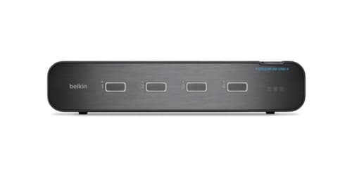 4P DUAL HEAD DP/HDMI TO DP/HDMI/VIDEO SEC DT KVM SW NO CAC PP4.0 Svart