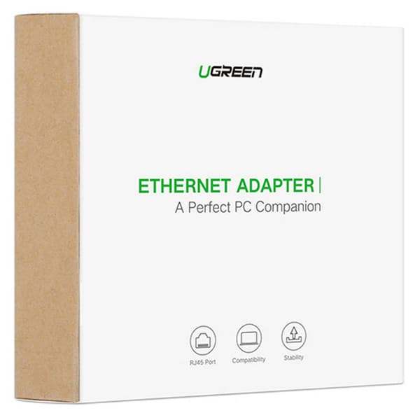 ADAPTOR RETEA Ugreen, "US236" extern, USB Type-C (T) la port 10/100/1000 Mbps  RJ-45, negru "50307" (timbru verde 0.18 lei) - 6957303853076