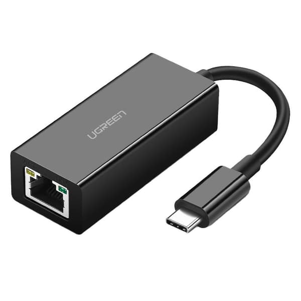 ADAPTOR RETEA Ugreen, "US236" extern, USB Type-C (T) la port 10/100/1000 Mbps  RJ-45, negru "50307" (timbru verde 0.18 lei) - 6957303853076
