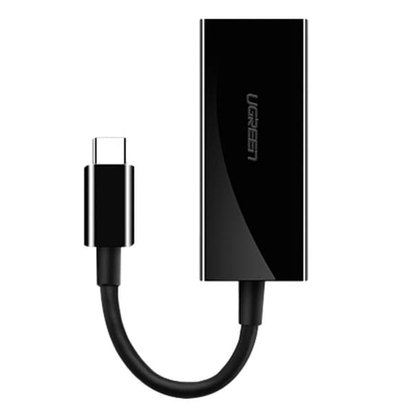 ADAPTOR RETEA Ugreen, "US236" extern, USB Type-C (T) la port 10/100/1000 Mbps  RJ-45, negru "50307" (timbru verde 0.18 lei) - 6957303853076 Sort