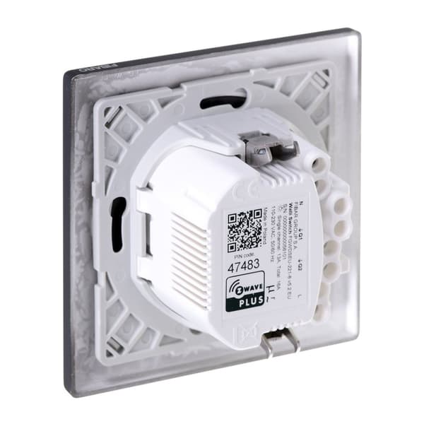 Fibaro FGWDSEU-221-8 elektrisk afbryder Smart afbryder Sort