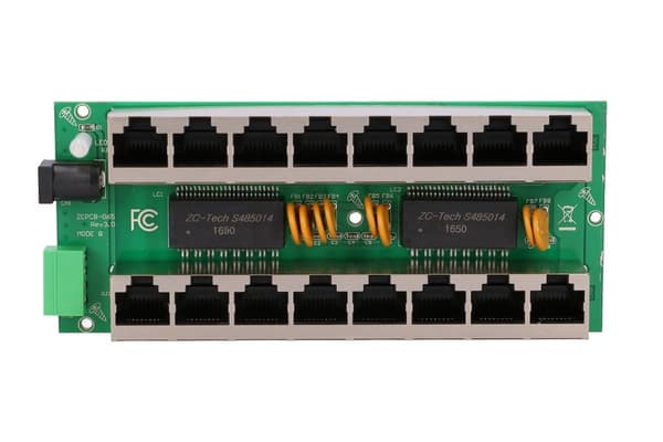 Extralink Gigabit PoE -injektori 8-porttia 8x 1000Mb/s RJ45, tila B