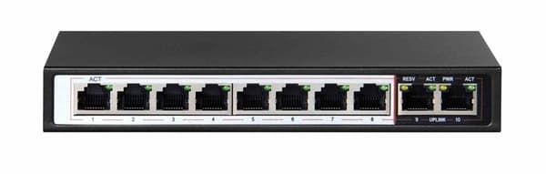 Extralink PoE-switch CERES 8x 100Mb/s PoE/PoE+, 2x RJ45 Uplink 100Mb/s, 96W