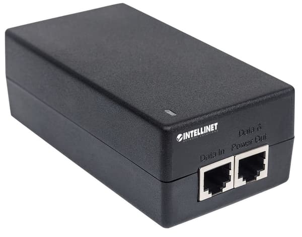 Intellinet Gigabit Ultra PoE+ injektor, 1 x 60 W port, IEEE 802.3bt och IEEE 802.3at/af kompatibel, plasthölje