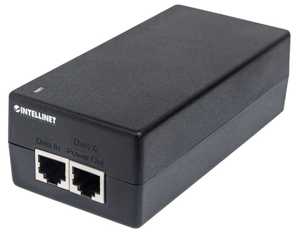 Intellinet Gigabit Ultra PoE+ injektor, 1 x 60 W port, IEEE 802.3bt og IEEE 802.3at/af kompatibel, plastikhus