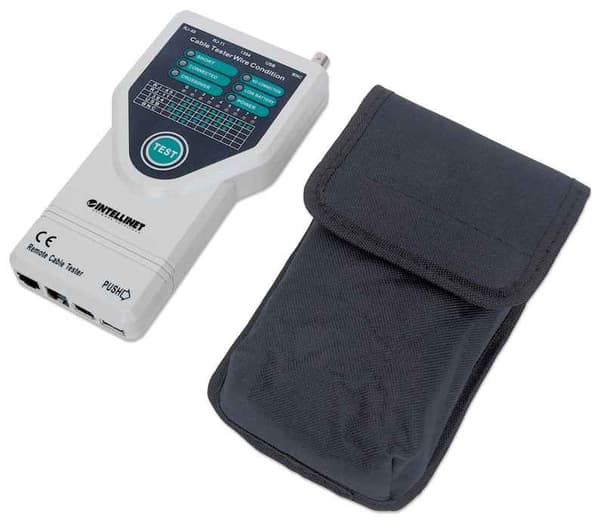 RJ-11/RJ-45/USB/1394/BNC Intellinet Kabeltester