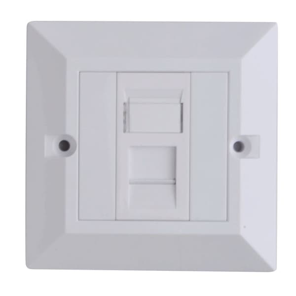 Lanview CAT6 Frontplatta Enkelgängad UK, LVN126188UK