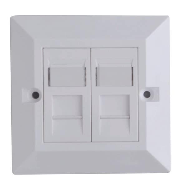 Lanview CAT6 frontplade dobbeltgang UK, LVN126188UK-2
