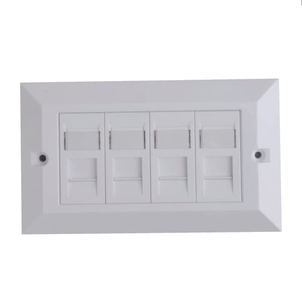 Lanview CAT6 Frontplatta 4-portars UK Typ, LVN126188UK-4