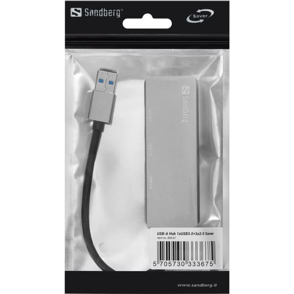 Sandberg USB-A Hub 1xUSB3.0+3x2.0 SAVER, 333-67