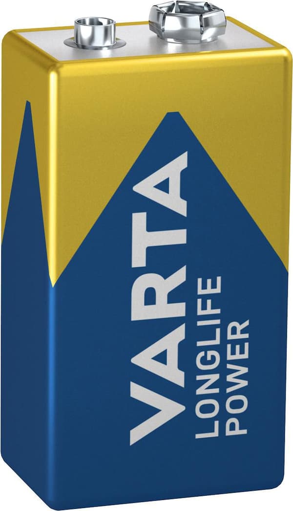 Varta 6LR61 9V alkalisk batteri, engangsbatteri, blåt, 1 stk., 04922121411