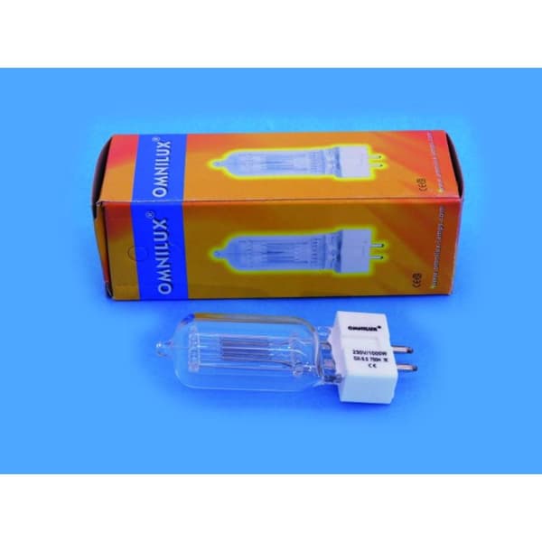 Omnilux Studiolampe Halogen ljuseffektslampa 230 V GX9.5 1000 W Vit