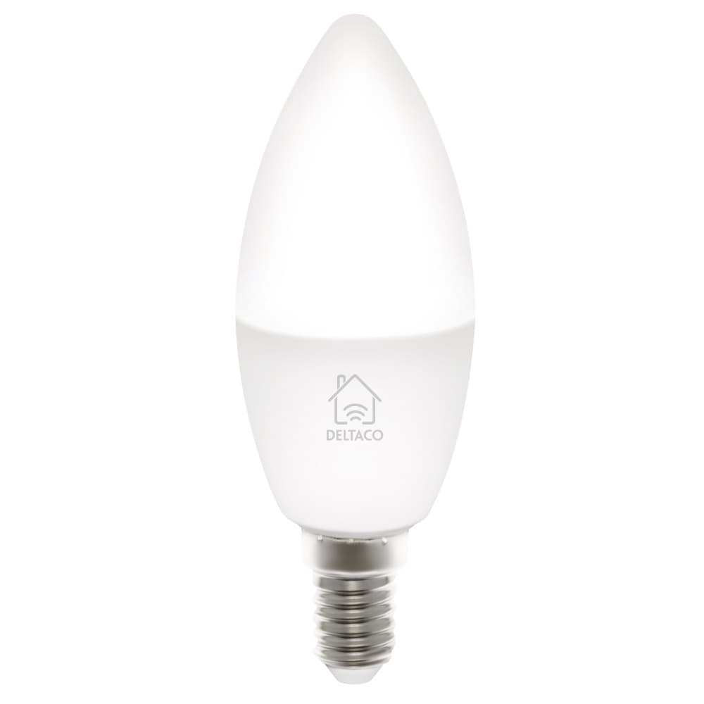 DELTACO SMART HOME Wi-fi LED-pære, E14 5W 470 lm