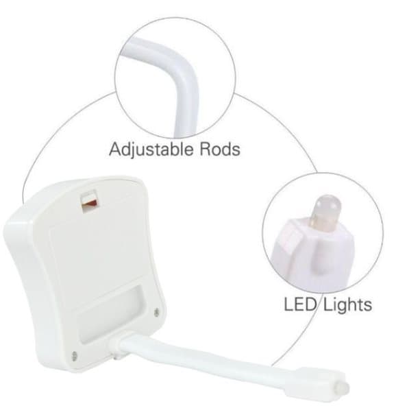 8 färger LED-toalett lampa Rörelsesensor Midnattsljus