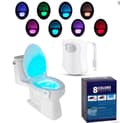 Miniatyrbild 1 av 7: 8 färger LED-toalett lampa Rörelsesensor Midnattsljus