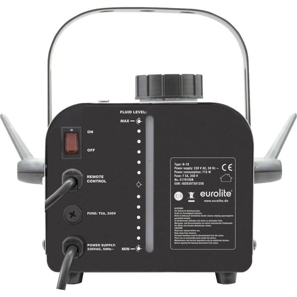 Eurolite N-19 Rökmaskin inkl. monteringsfäste, inkl. trådbunden fjärrkontroll