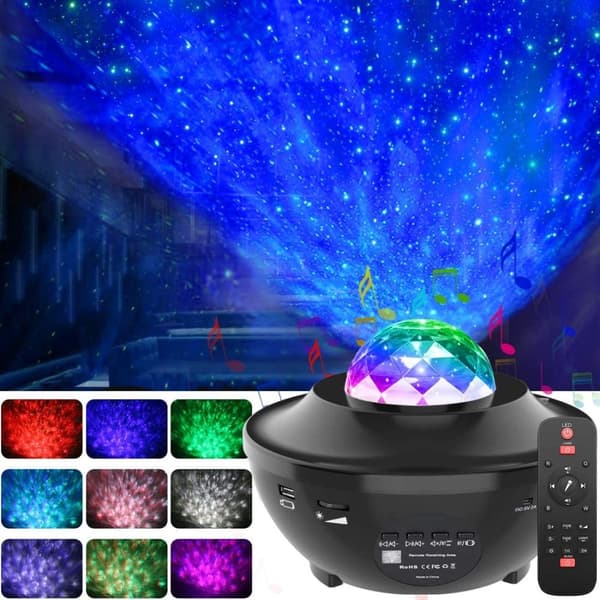 Galaxy Nattlampa / Rymdlampa Stjärnprojektor med Bluetooth Högtalare