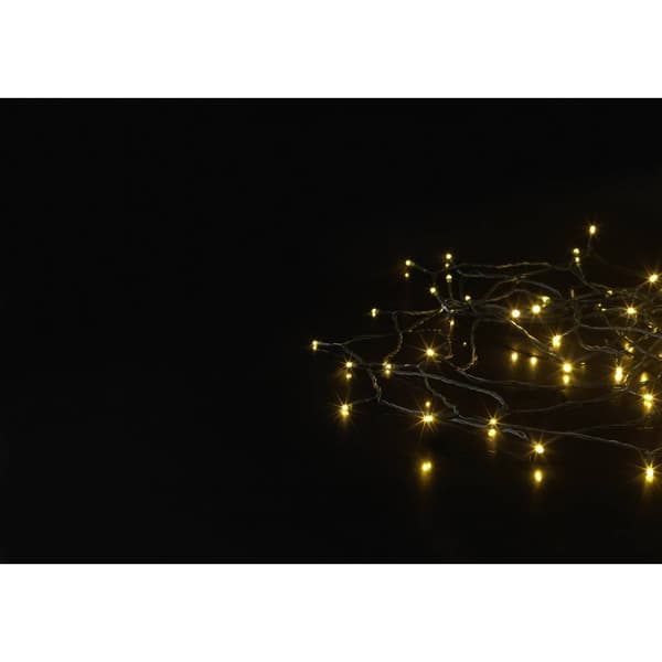 Sygonix SY-4722052 Ljusslinga kluster Ute/inomhus 230 V Antal ljuskällor 120 LED Varmvit Belyst längd: 27.85 m