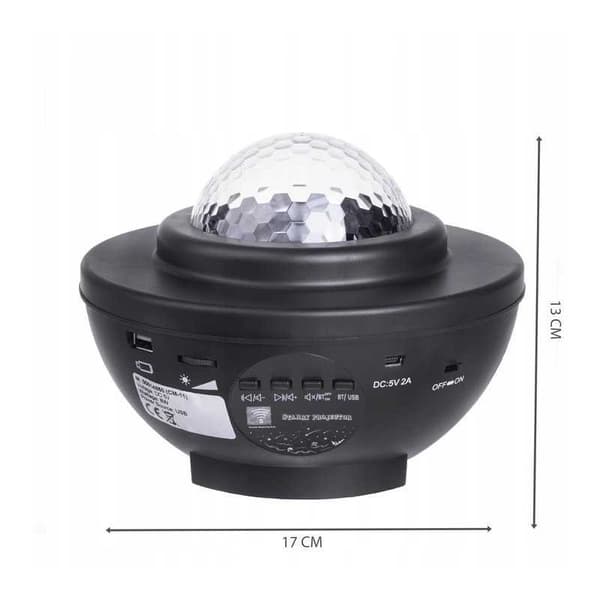 Stjärnprojektor Rymdlampa LED med Inbyggd Bluetooth Högtalare