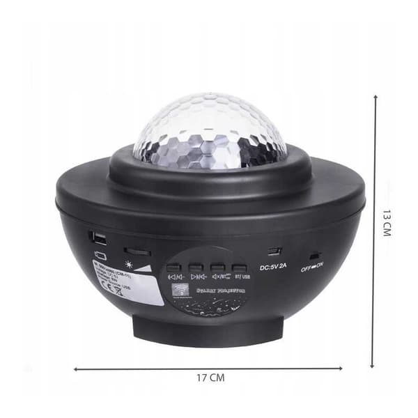Stjärnprojektor Rymdlampa LED med Inbyggd Bluetooth Högtalare