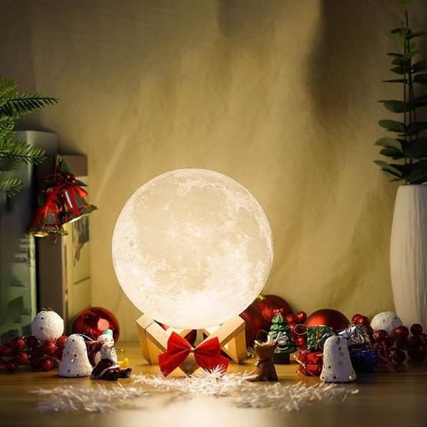 Lamppu - Moon Lamp / Kuunlamppu - 8cm - Säädettävä väri