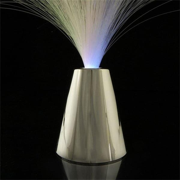 Fiberoptisk Lampe / Fiberlampe - Fargeskiftende - 21 cm