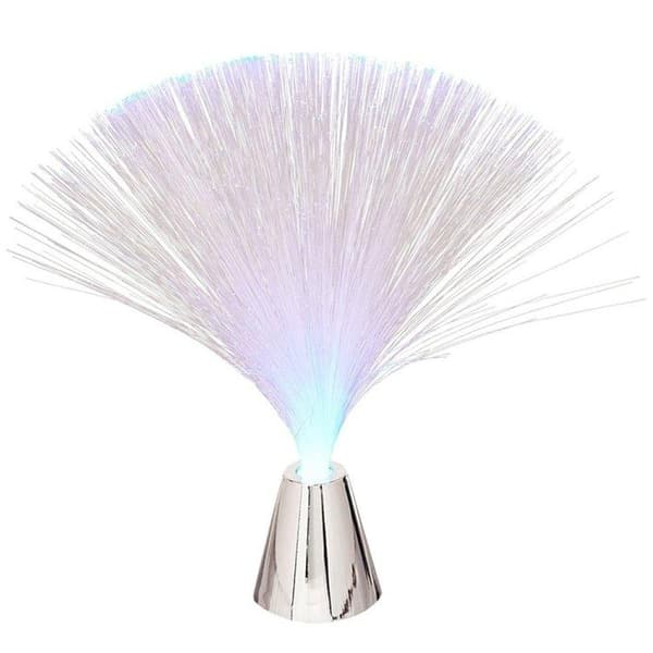 Fiberoptisk Lampe / Fiberlampe - Fargeskiftende - 21 cm