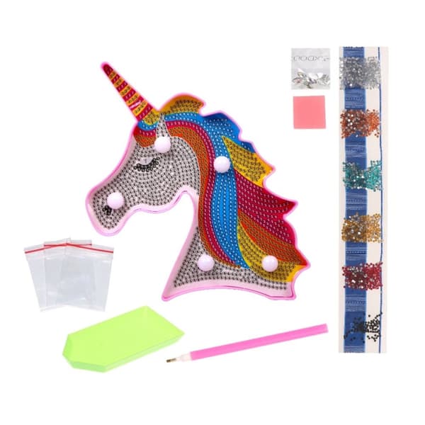 Diamond Painting Lampa för Barn LED / Diamantmålning - Unicorn