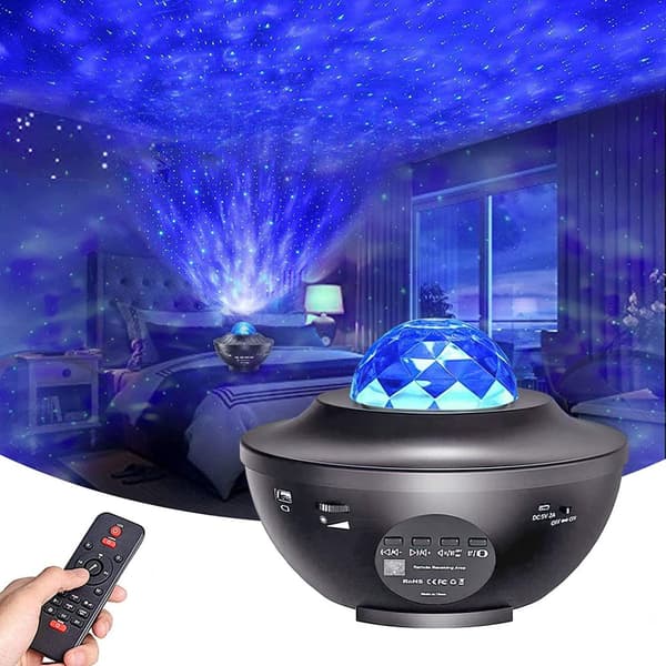 Stjärnprojektor med Bluetooth Högtalare - Nattlampa - Din egna Galaxlampa