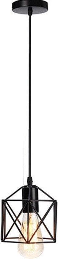 Taklampa svart | Hängande lampa industriell | LED | Vardagsrum | Metall | Lampskärm