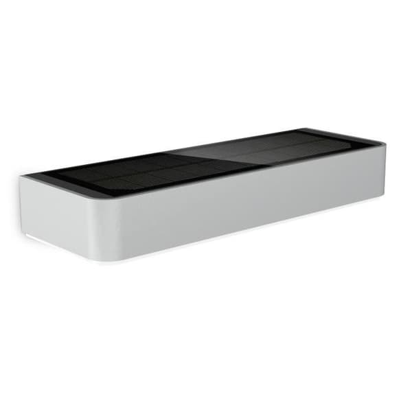STEINEL Vägglampa utomhus Xsolar SOL-O S solcellslampa med sensor 3000K IP44 - Silver