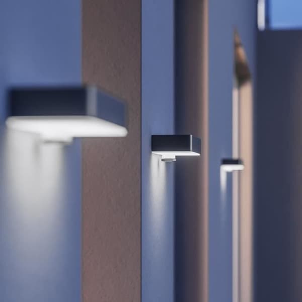 STEINEL Vägglampa utomhus Xsolar SOL-O S solcellslampa med sensor 3000K IP44 - Silver