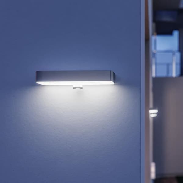 STEINEL Vägglampa utomhus Xsolar SOL-O S solcellslampa med sensor 3000K IP44 - Silver