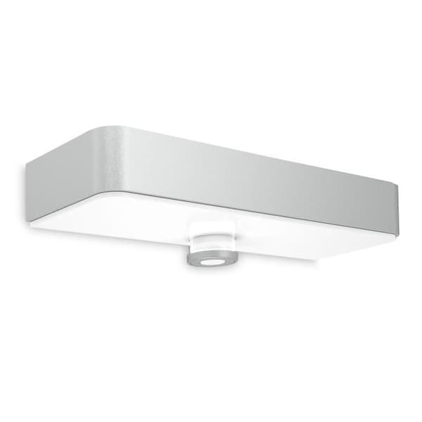 STEINEL Vägglampa utomhus Xsolar SOL-O S solcellslampa med sensor 3000K IP44 - Silver