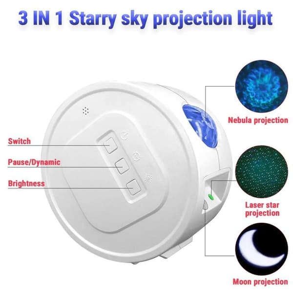 Stjerneprojektor LED Natlampe Stjernelampe Lampe