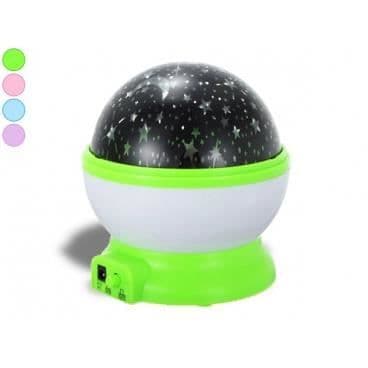 Exceptionell nattlampa med projektion av ljusgrön stjärnhimmel LED-deco-ljus.