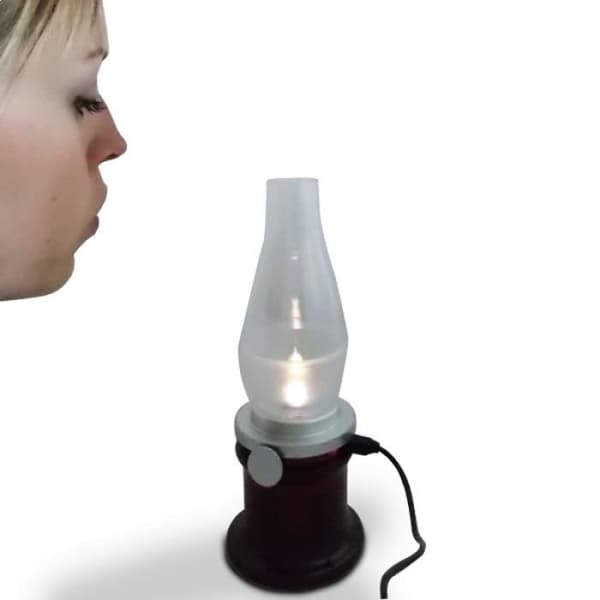 Röd uppladdningsbar andningsstyrd LED-lampa * Mått: 260 x 90 x 90 mm * Material: termoplastisk polymer * Energi...