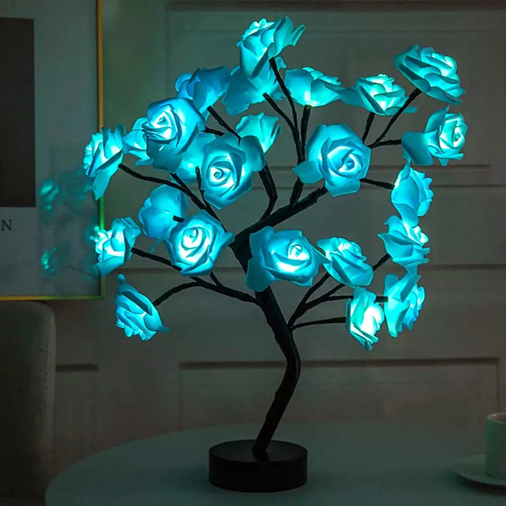 Ändlös rosenlampa, LED lampa, ljusslinga, ros, lampa