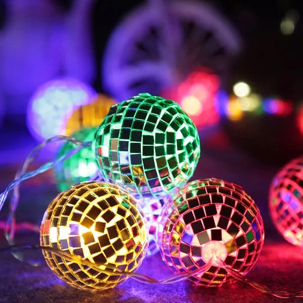 10/20/40 LED Speil Ball Fairy String Disco Lights-Batteri drevet - RGB - 10LED